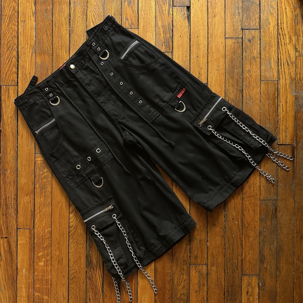 VTG Y2K Tripp NYC Daang Goodman Cargo Shorts ONLY Men M Chain Baggy Rave Goth